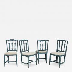 Swedish Gustavian 18th Century Set of Four Painted Side Chairs - 4636055