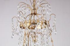 Swedish Gustavian Crystal and Gilt Brass Chandelier - 4218671