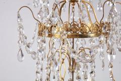 Swedish Gustavian Crystal and Gilt Brass Chandelier - 4218672