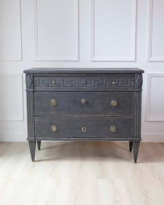 Swedish Gustavian Inspired Chest of Drawers with Greek Key Frieze - 4577608