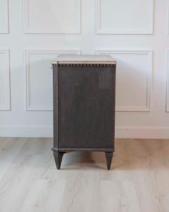Swedish Gustavian Inspired Three Drawer Chest with Painted Top - 4557933