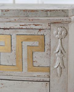 Swedish Gustavian Painted Chest of Drawers with Decorative Livery Circa 1840 - 4353530