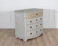 Swedish Gustavian Painted Chest of Drawers with Decorative Livery Circa 1840 - 4353555