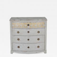 Swedish Gustavian Painted Chest of Drawers with Decorative Livery Circa 1840 - 4355117