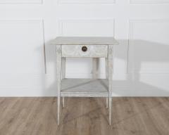 Swedish Gustavian Painted Console Table with Drawer and Shelf Circa 1860 - 4353455
