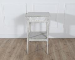 Swedish Gustavian Painted Console Table with Drawer and Shelf Circa 1860 - 4353487