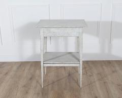 Swedish Gustavian Painted Console Table with Drawer and Shelf Circa 1860 - 4353490