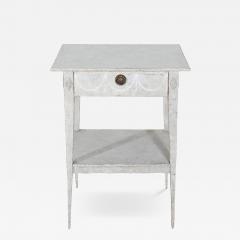 Swedish Gustavian Painted Console Table with Drawer and Shelf Circa 1860 - 4355109