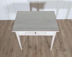 Swedish Gustavian Painted Table with Drawer circa 1850 - 4336753