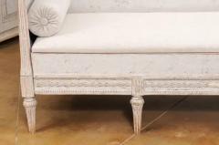 Swedish Gustavian Period 1780s Painted Wood Sofa with Carved Crest and Apron - 3555925