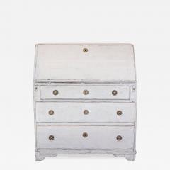 Swedish Gustavian Period 1790s Painted Slant Front Secretary with Three Drawers - 3709377