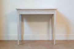 Swedish Gustavian Period 1800s Painted Wood Console Table with Carved Apron - 3807071