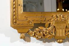 Swedish Gustavian Period Giltwood Mirror circa 1780 with Ribbon Carved Crest - 3415601