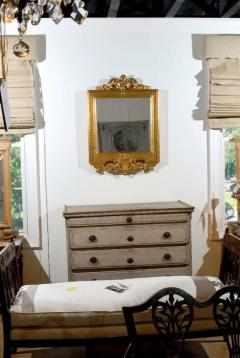 Swedish Gustavian Period Giltwood Mirror circa 1780 with Ribbon Carved Crest - 3415608