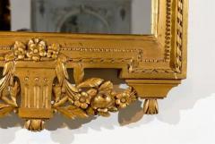 Swedish Gustavian Period Giltwood Mirror circa 1780 with Ribbon Carved Crest - 3415643