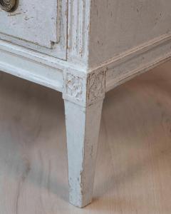 Swedish Gustavian Period Painted Three Drawer Chest with Dentil Molding - 4557982
