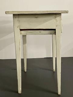 Swedish Gustavian Single Drawer Stand Table or Nightstand Paint Decorated - 2558099