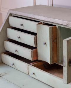 Swedish Gustavian Slant Front Secretary in Original Cream Paint 19th Century - 4577609