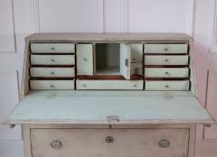 Swedish Gustavian Slant Front Secretary in Original Cream Paint 19th Century - 4577662