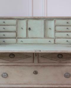 Swedish Gustavian Slant Front Secretary in Original Cream Paint 19th Century - 4577666