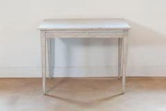 Swedish Gustavian Style 1850s Painted Console Table with Carved Guilloche Frieze - 3722371