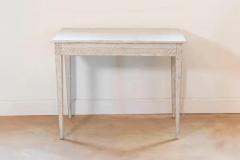 Swedish Gustavian Style 1850s Painted Console Table with Carved Guilloche Frieze - 3722375