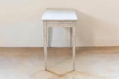 Swedish Gustavian Style 1850s Painted Console Table with Carved Guilloche Frieze - 3722378