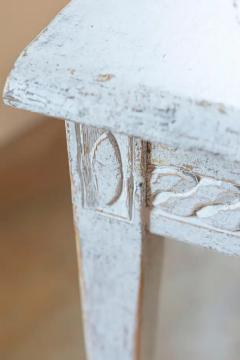 Swedish Gustavian Style 1850s Painted Console Table with Carved Guilloche Frieze - 3722439