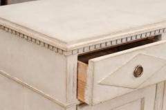 Swedish Gustavian Style 1870s Painted Wood Sideboard with Doors and Drawers - 3555871