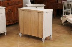 Swedish Gustavian Style 1880s Three Drawer Painted Chest with Carved D cor - 3538335