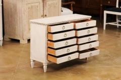 Swedish Gustavian Style 1890s Apothecary Chest with 10 Drawers and Carved Dentil - 3521406