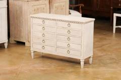 Swedish Gustavian Style 1890s Apothecary Chest with 10 Drawers and Carved Dentil - 3521466