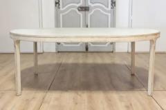 Swedish Gustavian Style 1890s Light Gray Painted Dining Table with Oval Top - 3715287