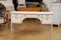 Swedish Gustavian Style 1900s Sideboard or Desk with Single Drawer and Doors - 3538557