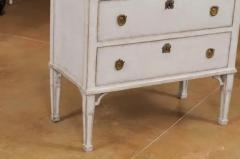 Swedish Gustavian Style 19th Century Light Gray Painted Two Drawer Chest - 3588022