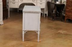 Swedish Gustavian Style 19th Century Light Gray Painted Two Drawer Chest - 3588130