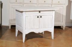 Swedish Gustavian Style 19th Century Painted Sideboard with Reeded Motifs - 3461459