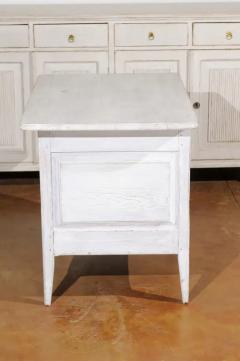 Swedish Gustavian Style 19th Century Painted Sideboard with Reeded Motifs - 3461617