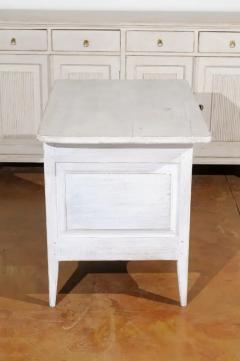 Swedish Gustavian Style 19th Century Painted Sideboard with Reeded Motifs - 3461620