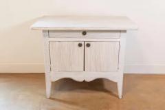 Swedish Gustavian Style 19th Century Painted Sideboard with Reeded Motifs - 3707013