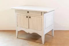 Swedish Gustavian Style 19th Century Painted Sideboard with Reeded Motifs - 3707017