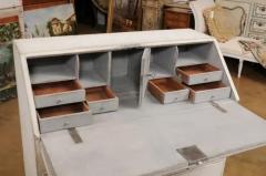 Swedish Gustavian Style 19th Century Painted Slant Front Desk with Three Drawers - 3544763