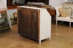 Swedish Gustavian Style 19th Century Painted Slant Front Desk with Three Drawers - 3544796