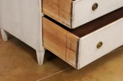 Swedish Gustavian Style 19th Century Painted Slant Front Desk with Three Drawers - 3544797