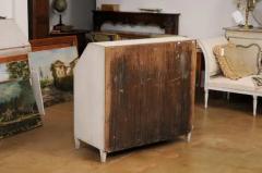Swedish Gustavian Style 19th Century Painted Slant Front Desk with Three Drawers - 3544804