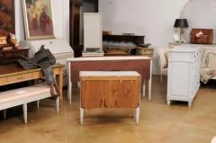 Swedish Gustavian Style 19th Century Painted Wood Chest with Reeded Accents - 3538496