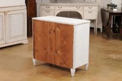 Swedish Gustavian Style 19th Century Three Drawer Chest with Marbleized Top - 3588082