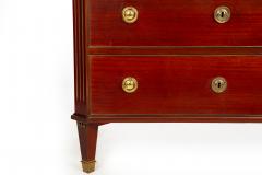 Swedish Gustavian Style Antique Mahogany Chest of Drawers Commode - 4622743