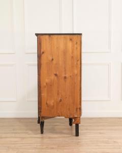 Swedish Gustavian Style Black Corner Cabinet with Celadon Interior Circa 1840 - 4437774