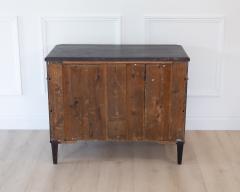 Swedish Gustavian Style Black Painted Chest of Drawers circa 1900 1910 - 4791416